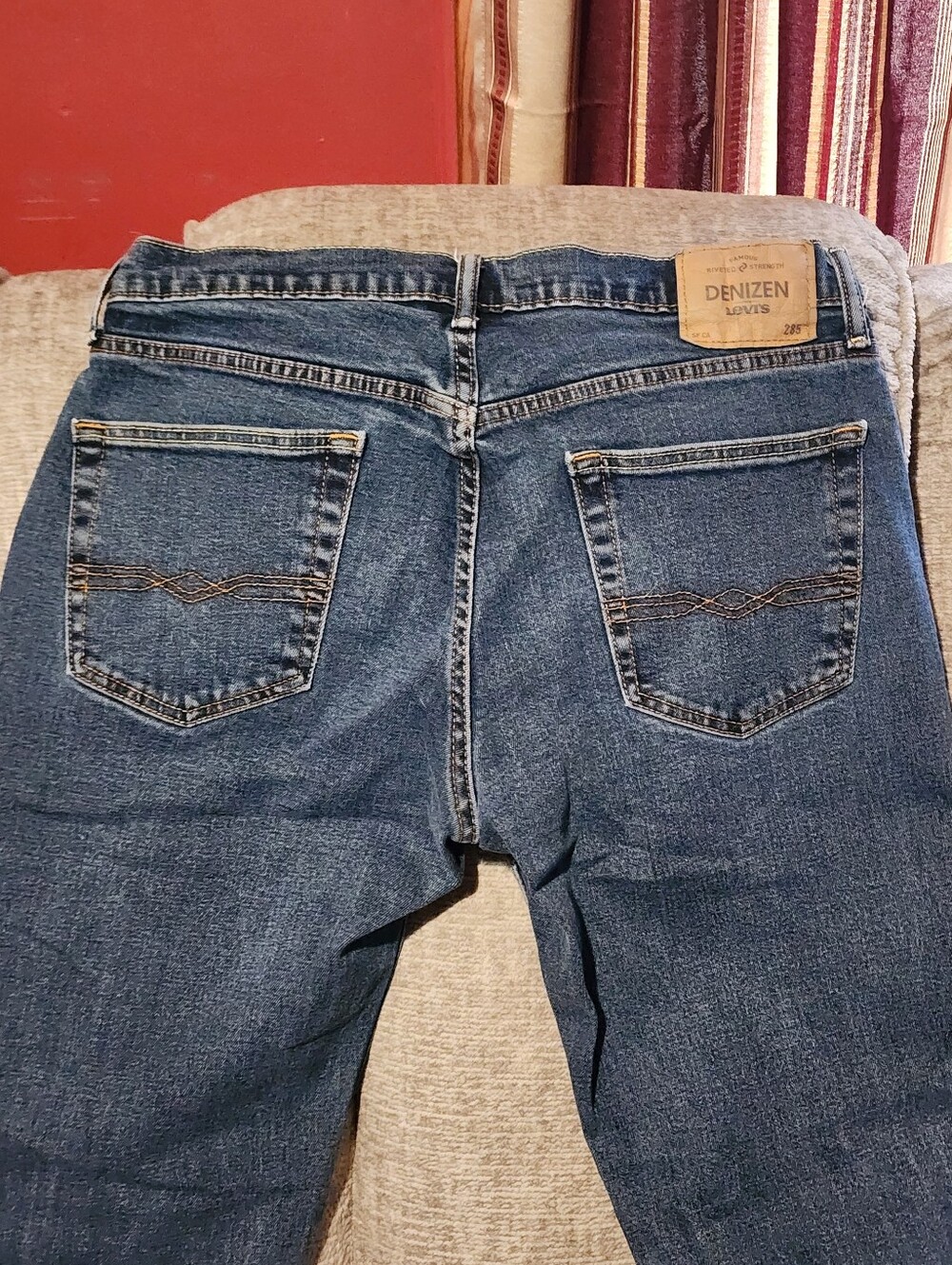 Denizen Levis 285 Relaxed Fit Jeans Men 34x34 Azul Medium Wash Stretch 47821-002